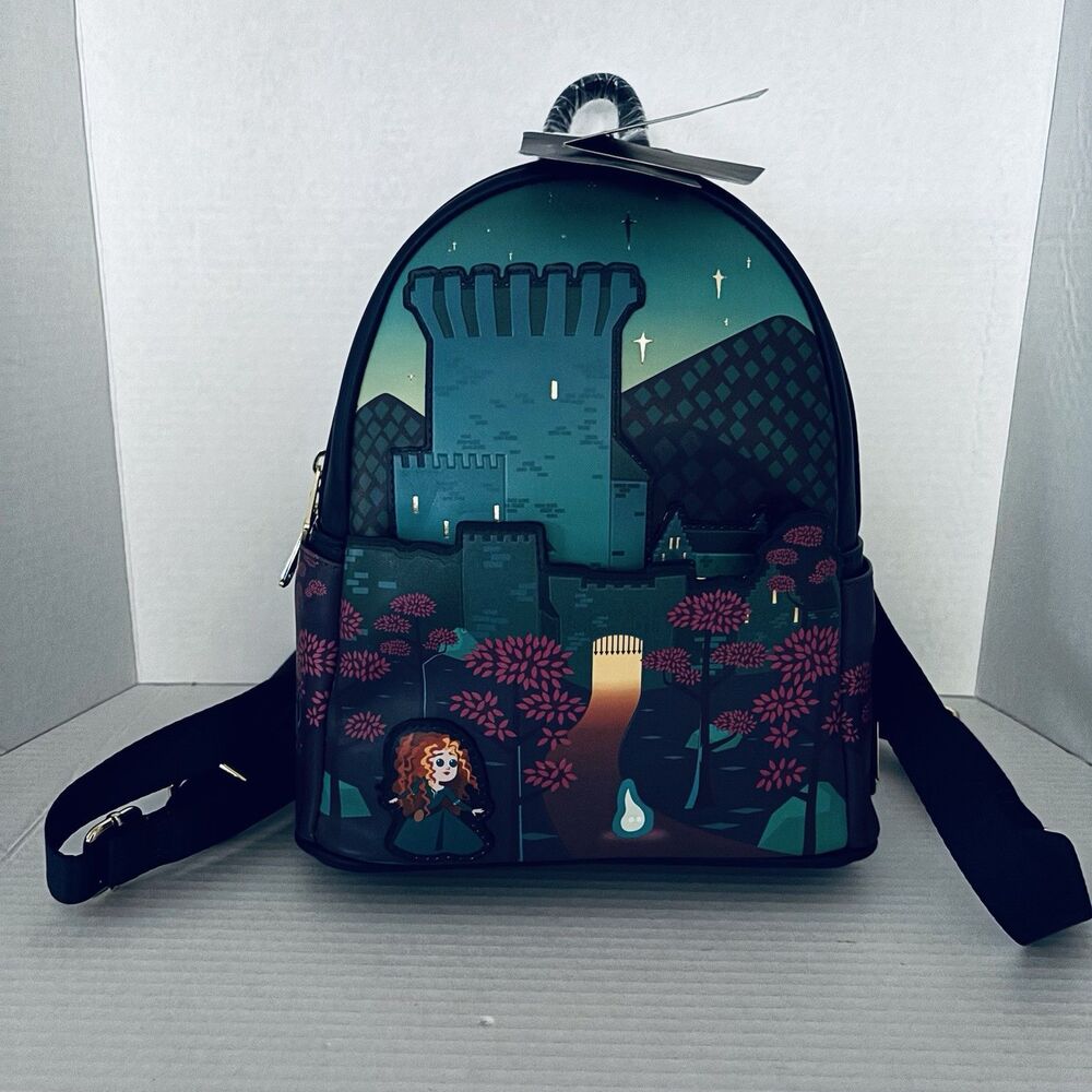 Loungefly Disney Mini Backpack Princess Pixar Glow in Dark Castle Starry Night